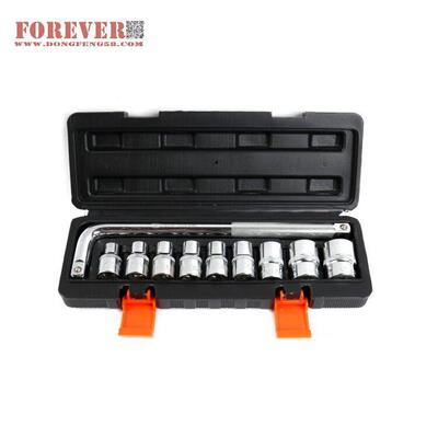 华丰巨箭10件套50BV30铬钒钢材质精品套筒组套工具套装 HF-81010A