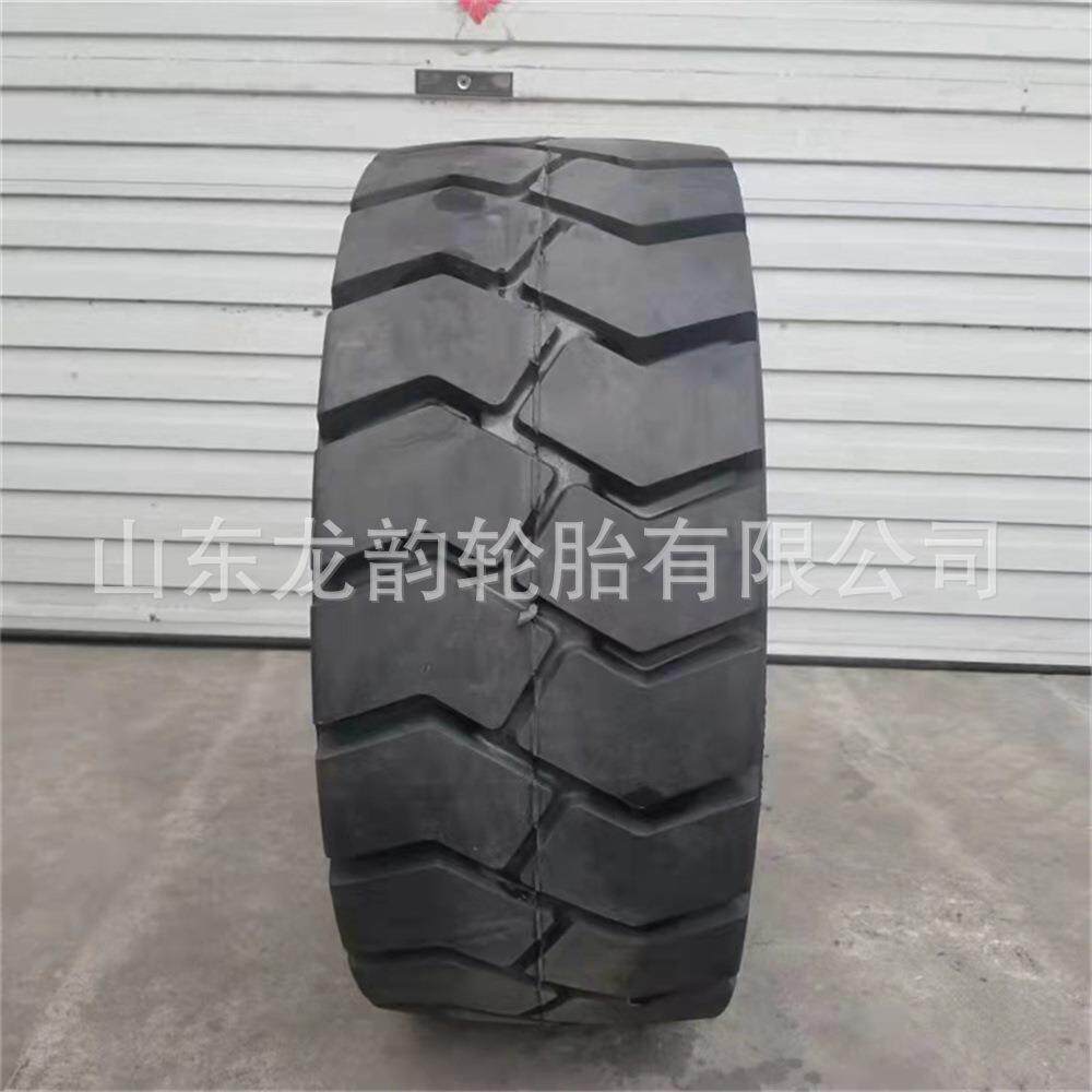 平板拖车运粮机高空作业叉车实心轮胎355/65-15可配钢圈工程轮胎