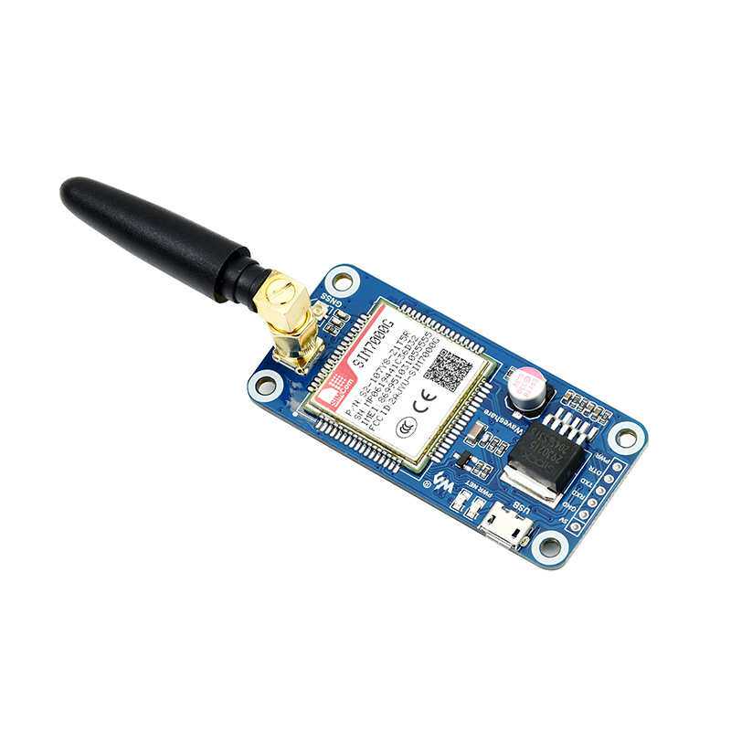 微雪 树莓派4 SIM7000G NB-IoT/Cat-M(eMTC)/2G/GNSS通信扩展板