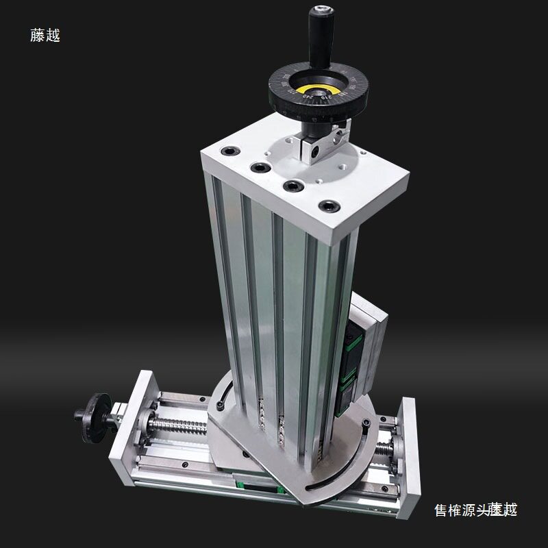 手动升降旋转滑台直线滚珠模组手摇梯形丝杆XYZ十字导轨数显