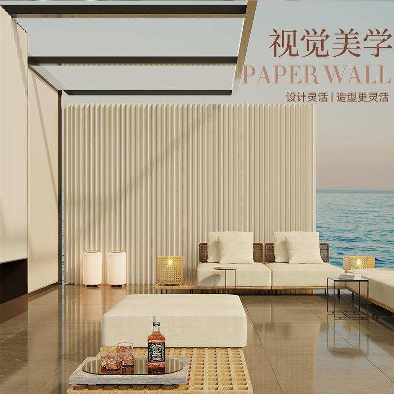一墙纸隔可折叠可移动防水纸墙卫生间洗浴中心省空间隔断商场屏风