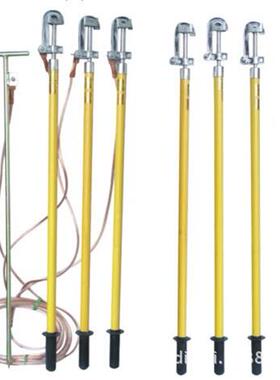 正国标户外猴头螺旋式高压接地棒1.5米接地线JT-1615T 35KV黄色棒