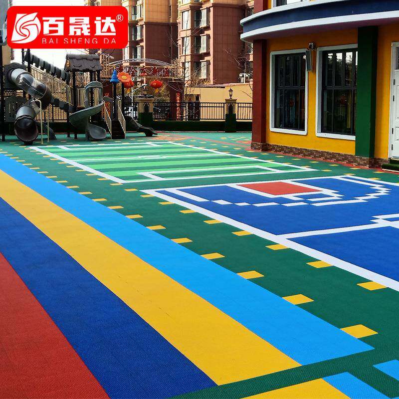 工厂加工制室外悬浮地板拼装地垫篮球场地面材料运动地板塑胶地垫