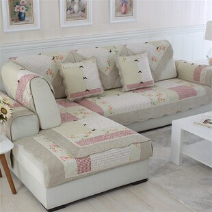 田园纯棉布艺沙发垫四季通用客厅组合沙发巾夏全棉防滑坐垫靠背巾