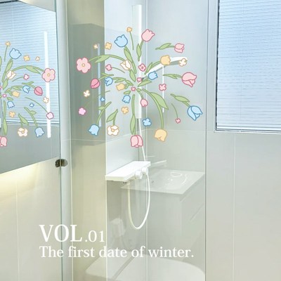风的来意窗花静电贴2025新款卫生间浴室玻璃门贴纸装饰小图案贴画