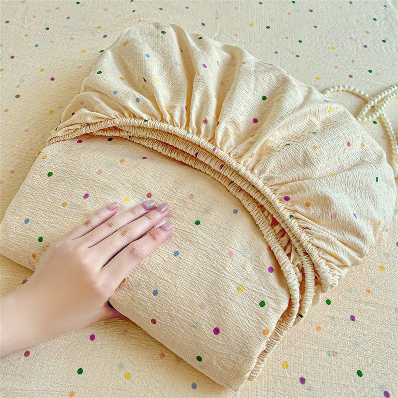 A类双层纱床笠单件2025新款纯棉全棉单人床单套宿舍床垫保护床罩3,床上用品,床笠,淘宝优惠券,粉丝福利购,淘宝优惠卷