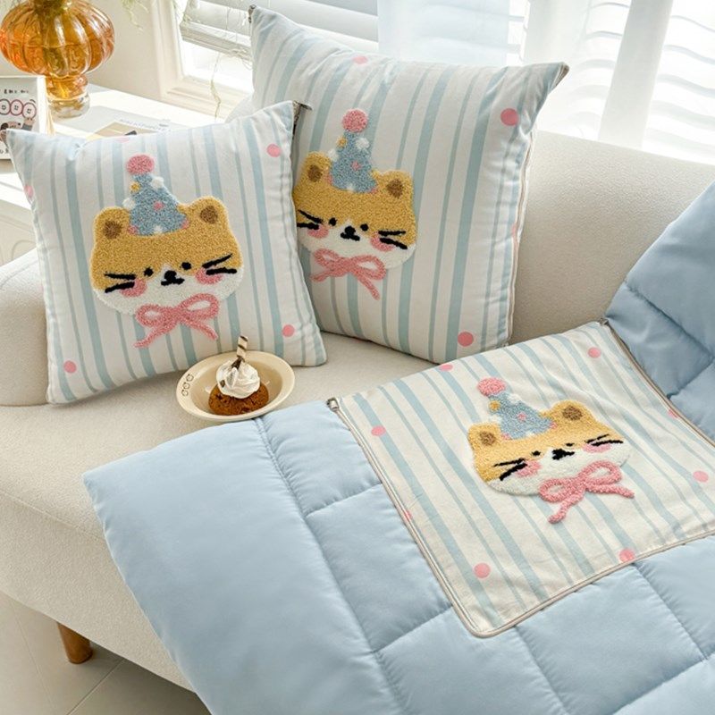 卡通抱枕被子两用可折叠办公室午睡毯子枕头空调被二合一车载靠垫,居家布艺,抱枕被,淘宝优惠券,粉丝福利购,淘宝优惠卷