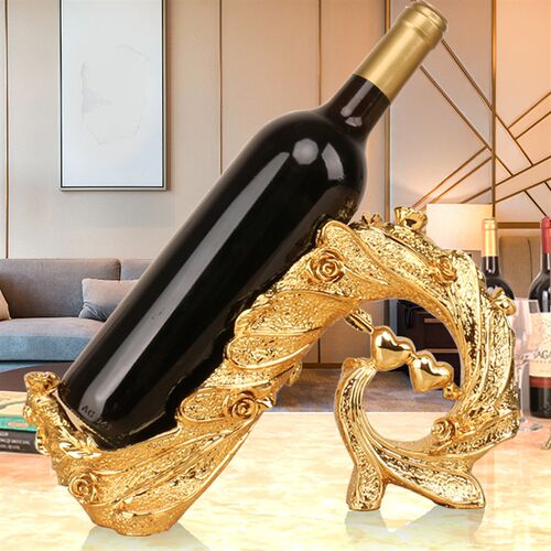 创意孔雀酒架葡萄酒红酒架客厅酒柜现代简约家居装饰品摆件工艺品
