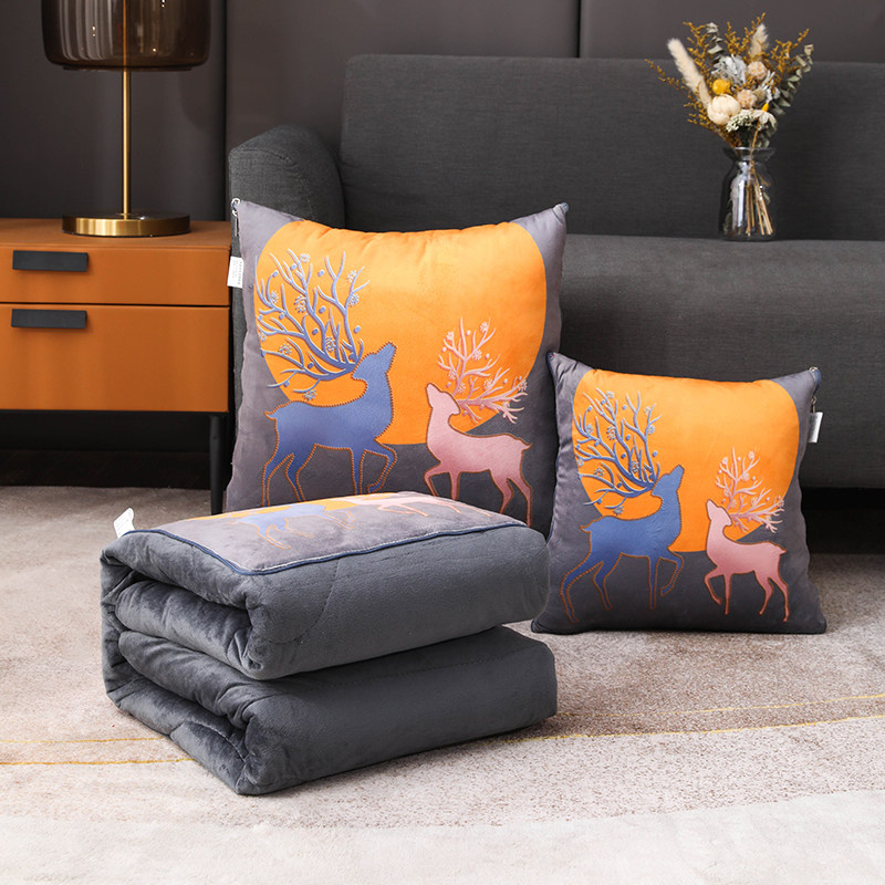 抱枕被子两用冬季加厚珊瑚绒汽车载毯子办公室午睡枕头靠枕二合一,居家布艺,抱枕被,淘宝优惠券,粉丝福利购,淘宝优惠卷