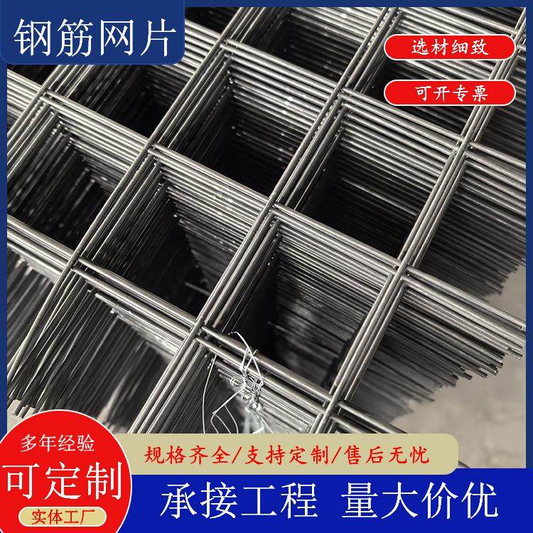 铁丝网片方格网建筑用焊接网片毛边6个粗200防裂网4mm建筑钢筋网