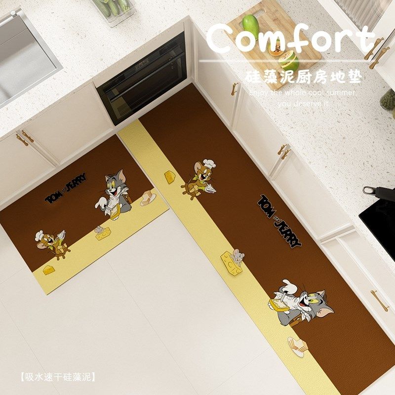 维尼熊厨房地毯垫硅藻泥吸水吸油厨房专用地垫灶台水池下l形脚垫,居家布艺,厨房地垫,淘宝优惠券,粉丝福利购,淘宝优惠卷