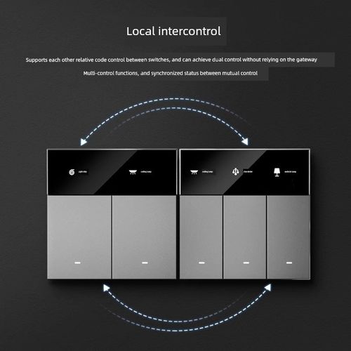 高端液晶家居智能开关控制面板Mesh2.0全屋语音手机接入米家App