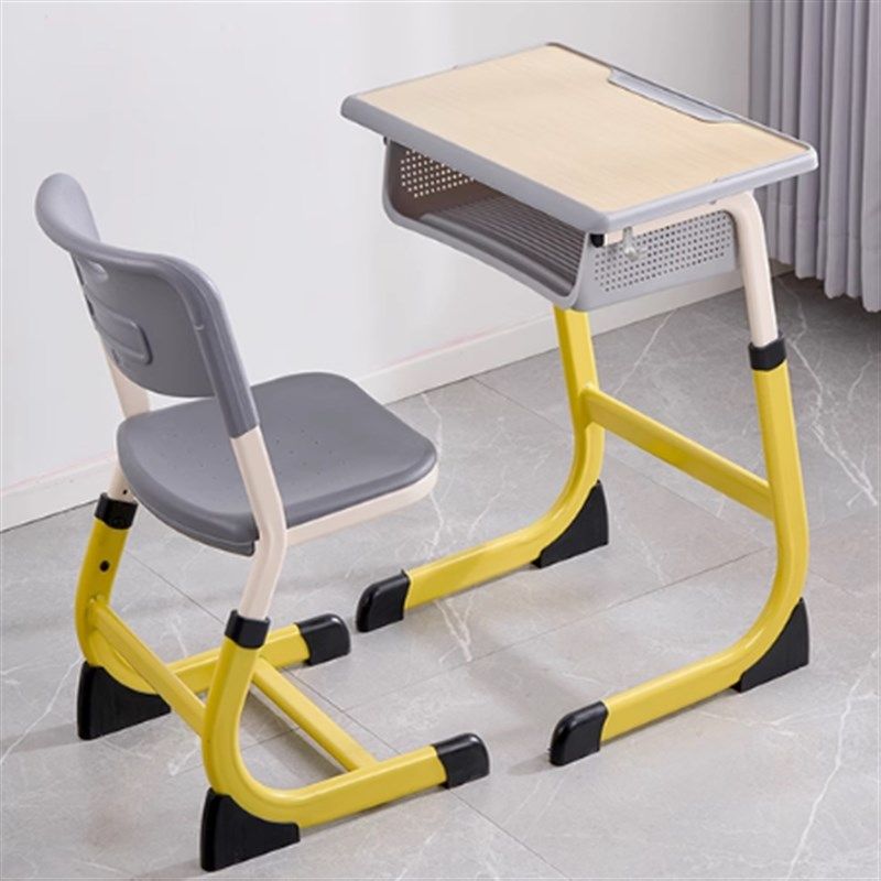学校课桌椅高中小学生教室培训辅导班单双人儿童学习桌套装C型桌