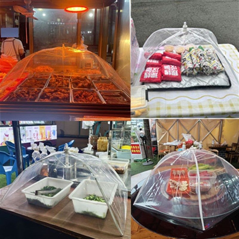 透明菜罩餐桌面茶台防尘罩塑料盖可折叠食品糕点饭菜盖摆摊罩凉菜,收纳整理,餐桌罩,淘宝优惠券,粉丝福利购,淘宝优惠卷