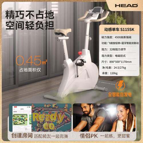 正品HAD海德感单车家用E身自行动车室内运动有氧健身脚踏车健运动
