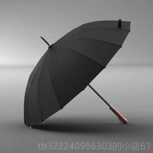 正品Y暴雨OLCAT覆古木柄抗纯色16骨风加大士晴雨伞商男务自动长柄