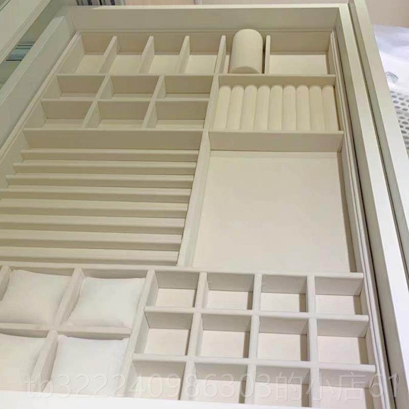 正品定制绒首钉饰盒抽屉内收首饰布纳梳妆台托盘分隔项链戒指耳饰