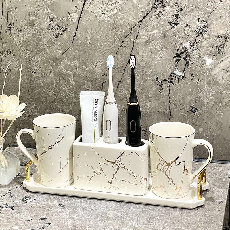 轻奢高端漱口杯刷牙杯家用牙刷杯牙杯洗漱杯高级感牙刷置物架套装