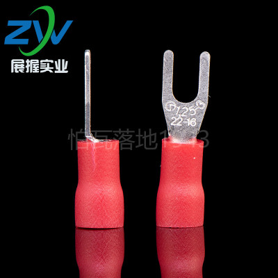 国标 SV1.25-3 紫铜叉形引进预绝缘端头 冷压护套接线端子 1000只