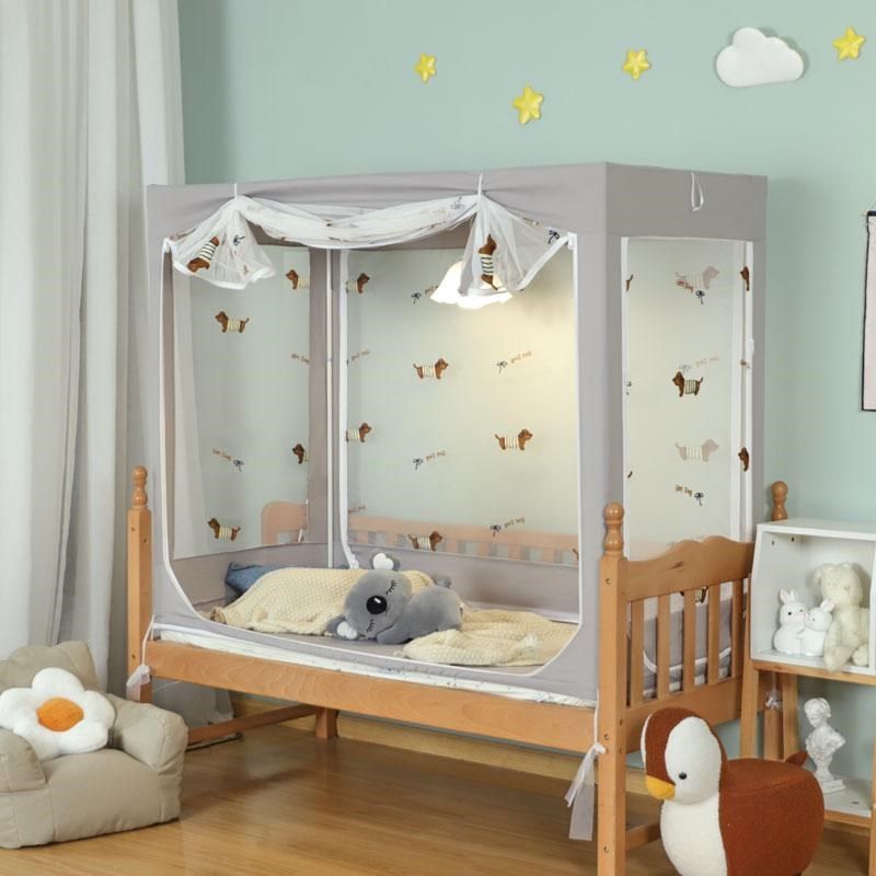 儿童床全包蚊帐婴儿床分床神器蒙古包有底防摔防蚊卡通帐子可定制,床上用品,蚊帐,淘宝优惠券,粉丝福利购,淘宝优惠卷