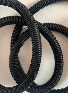 PVC国标加厚黑色防火阻燃塑料波纹软管电线电缆穿线管16-75可开口