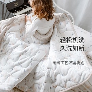 Nest Designs婴儿竹棉盖被儿童盖毯春秋被子薄夹棉幼儿园四季盖被
