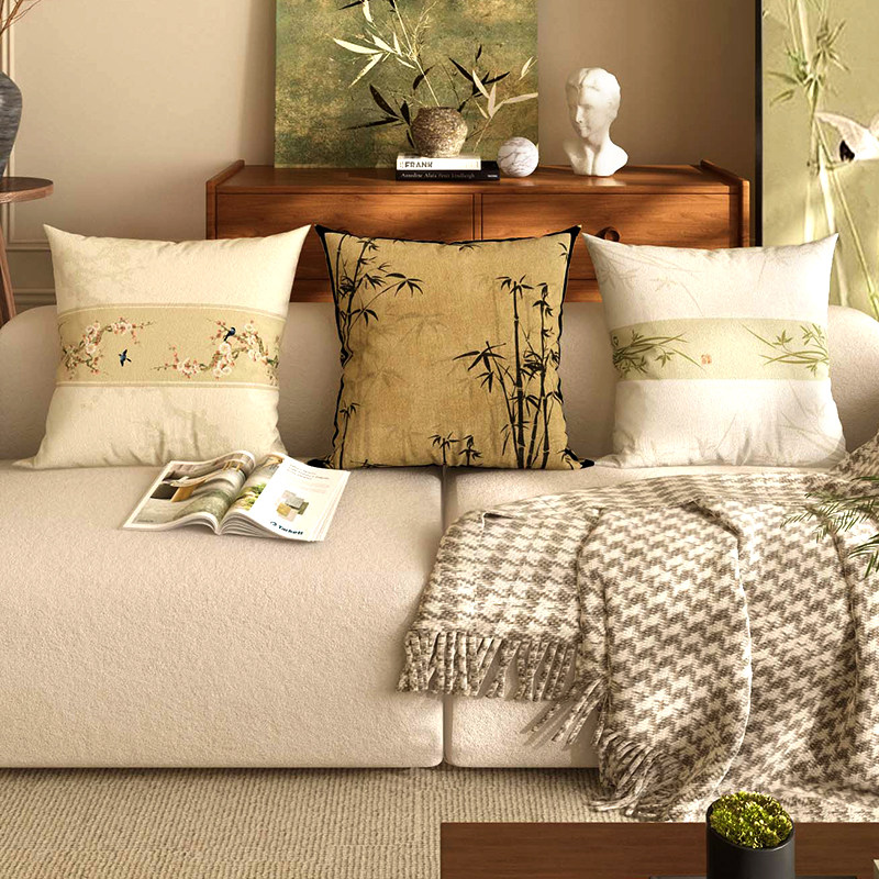 新中式中国风茶室抱枕套靠垫套办公室沙发靠枕腰靠卧室床头午睡枕,居家布艺,靠垫/抱枕,淘宝优惠券,粉丝福利购,淘宝优惠卷