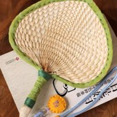 防丢遛弯随身手编小蒲扇儿童扇子夏天驱蚊外出迷你宝宝手工草编