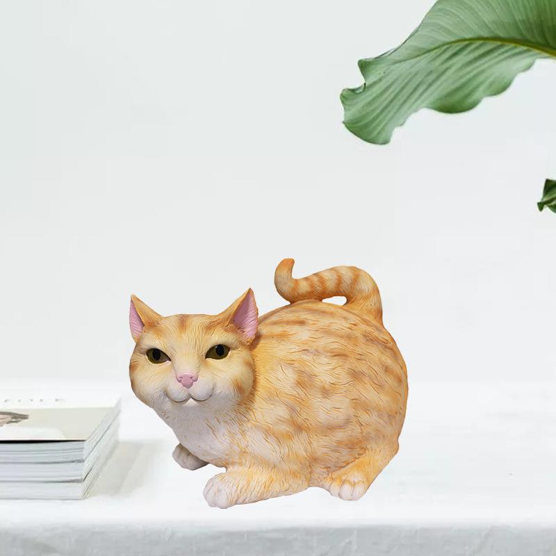 厂家直销 创意动物可爱猫纸巾盒 树脂工艺品客厅书房卧室简约摆件