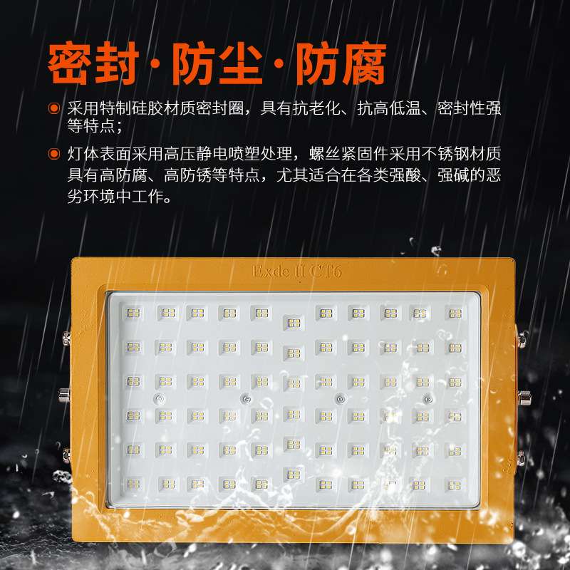 LED防爆投光灯200W加油站电厂化工厂仓库厂房工矿灯方形防爆灯