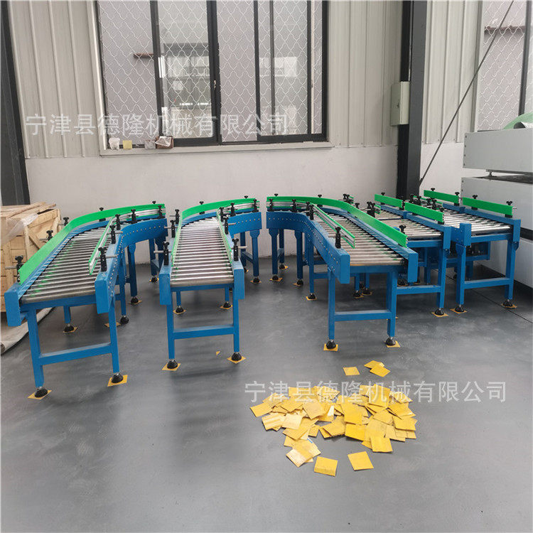 快递入库滚筒输送机货物运输滚筒流水线转弯滚筒生产线自动化设备