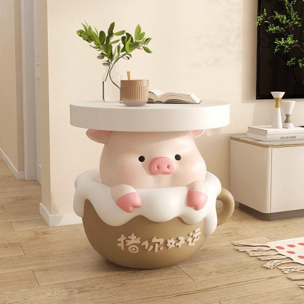 卡通猪客厅落地摆件家居装饰品茶几电视柜沙发边几床头柜乔迁礼品,家居饰品,落地摆件,淘宝优惠券,粉丝福利购,淘宝优惠卷