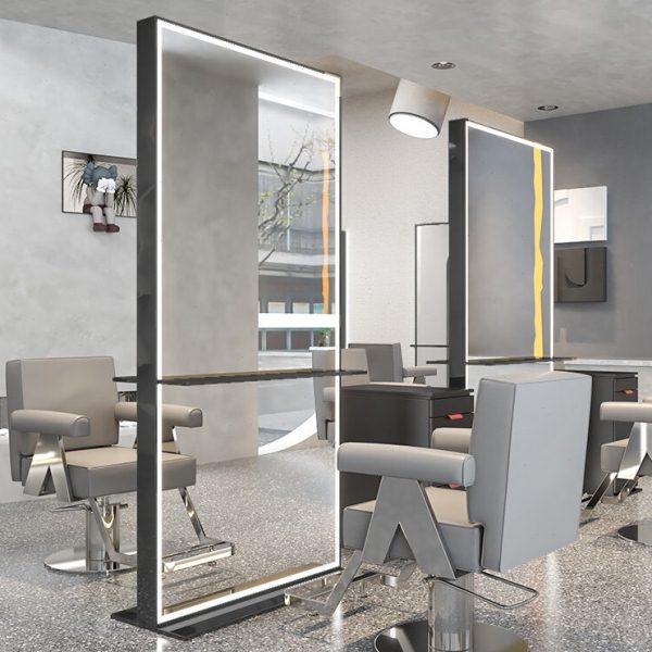网红理发店镜子美发镜台发廊专用影楼全身落地镜美发店剪发镜带灯,商业/办公家具,理发镜台,淘宝优惠券,粉丝福利购,淘宝优惠卷