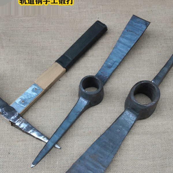 钢镐手工锻打轨道钢 挖木桩扁尖双扁斧镐 工兵十字镐纯钢挖笋神器,农机/农具/农膜,镐,淘宝优惠券,粉丝福利购,淘宝优惠卷