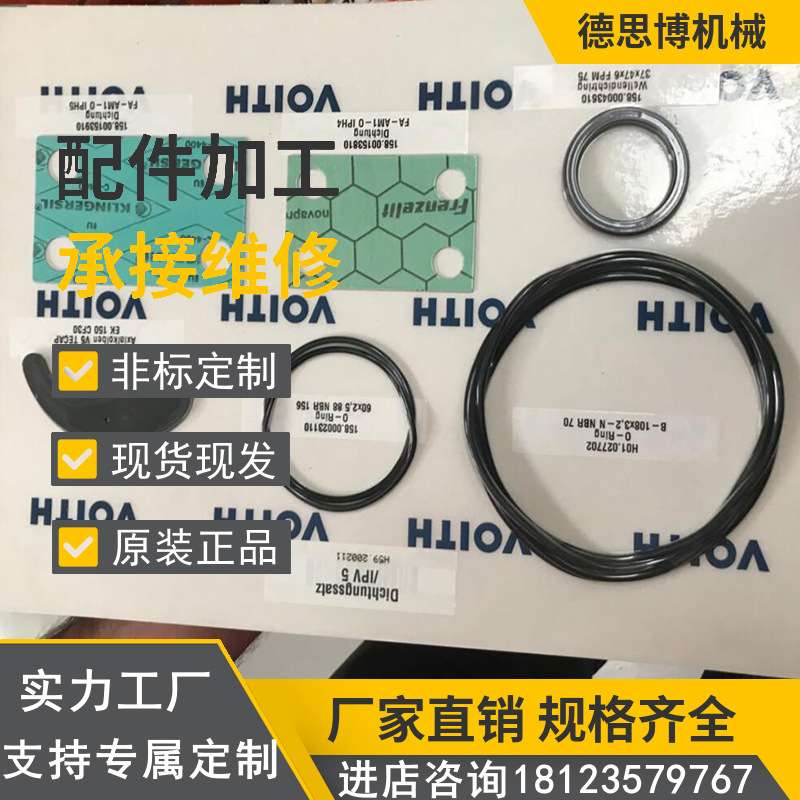 VOITH福伊特液压齿轮泵配件维修 油泵轴配流盘铜板月牙块密封件