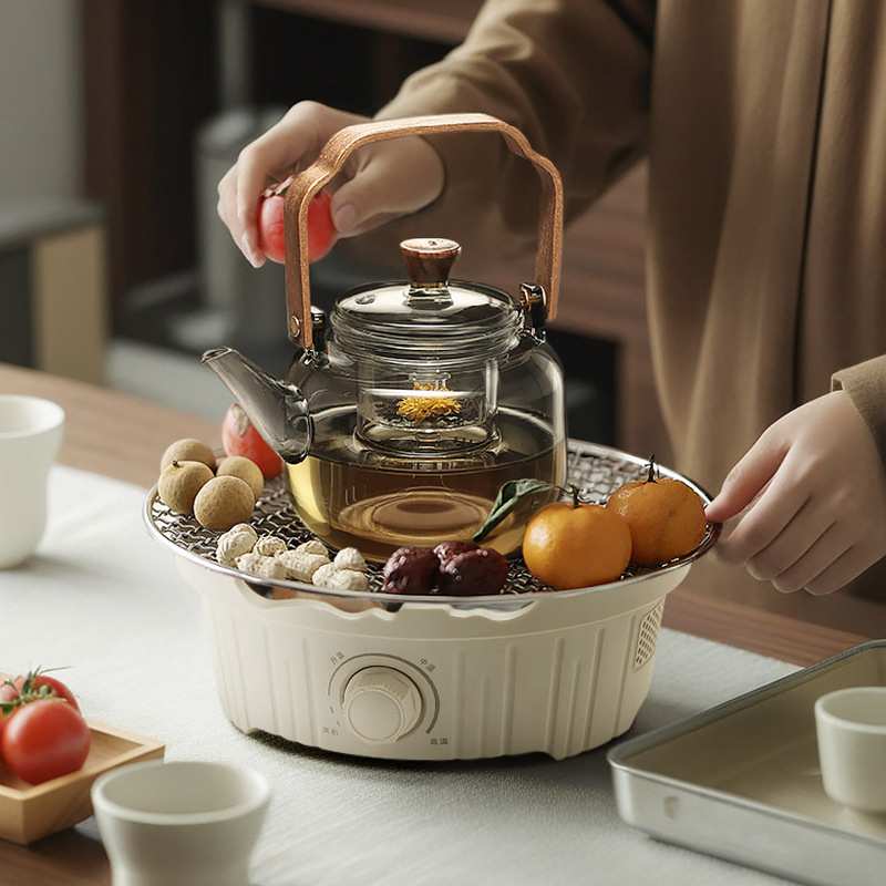 围炉煮茶家用室内烧烤炉全套罐罐煮茶壶茶具套装电陶炉煮茶器