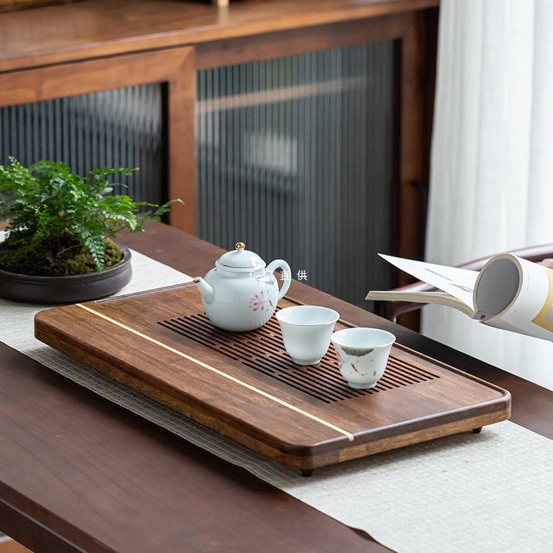 重竹茶盘家用简约茶具套装茶海 排水蓄水式大茶台竹托盘