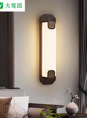 卧室壁灯新中式实木高级现代简约客厅过道床头装饰中山灯具523L