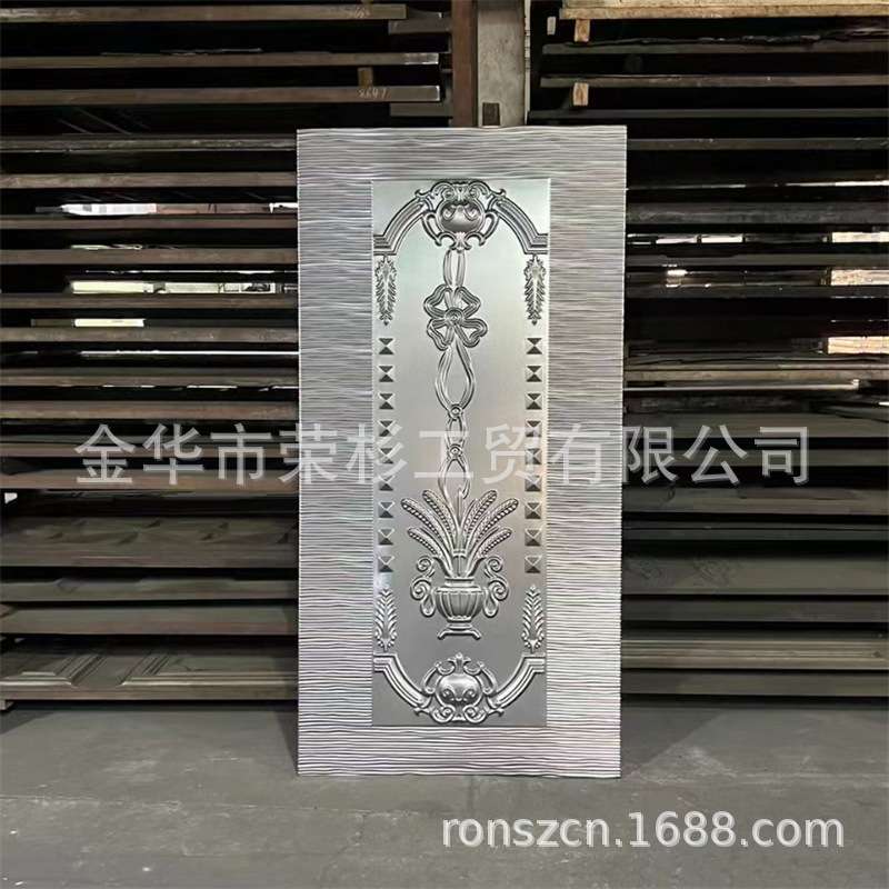 钢制门皮门面防盗门压花板锌合金门板入户门装饰花纹板外贸出口