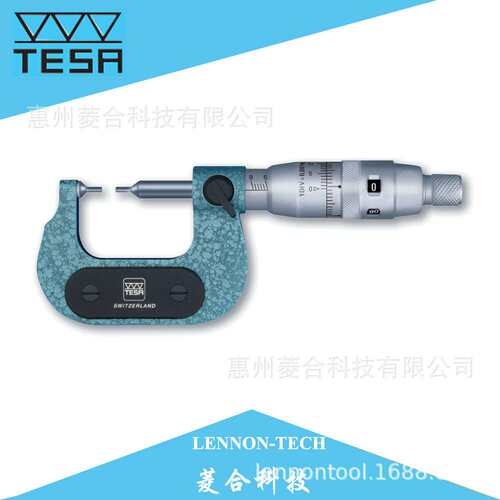 瑞士TESA量程0-25mm机械游标刻度花键千分尺00311301小测量面1μm