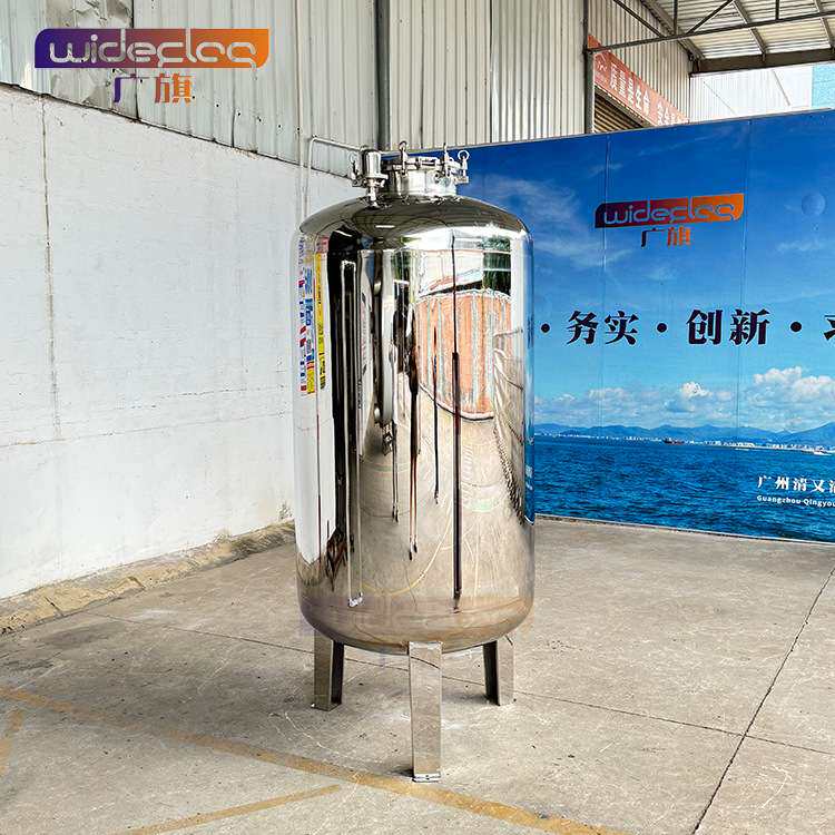 广旗保温无菌水箱 大容罐纯净立式圆形水箱不锈钢镜面无菌水箱1T