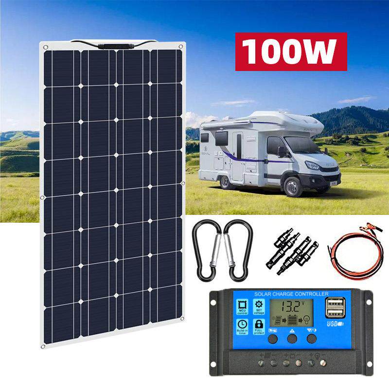 100W单晶太阳能充电板 房车游艇柔性太阳能电池板 Solar-Panel