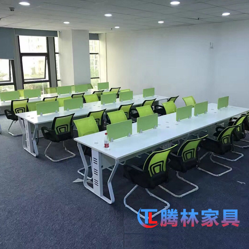 4人位办公桌办公室桌椅多位组合员工卡座时尚高档简易办公桌