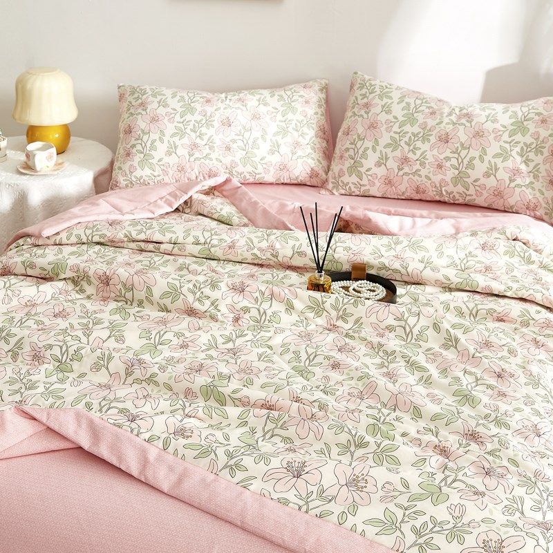 全棉夏凉被纯棉空调被夏被四件套夏天宿舍单双人薄被子被芯可机洗,床上用品,化纤被,淘宝优惠券,粉丝福利购,淘宝优惠卷