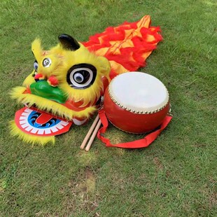 儿童舞狮子道具表演狮子头舞狮幼儿园2-16岁醒狮全套塑料小孩舞狮