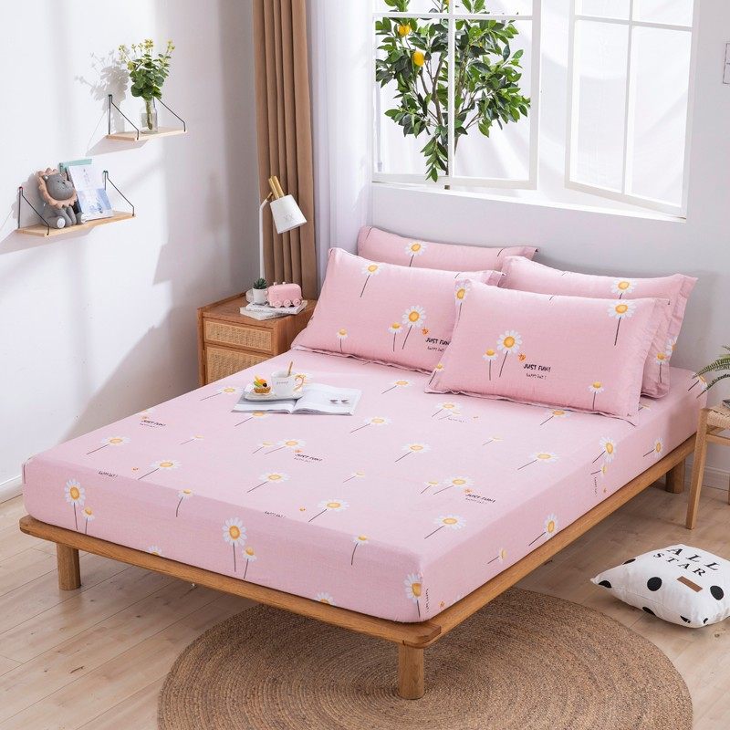 全棉床笠单件简约床罩纯棉防滑床套榻榻米床垫保护套1.2m1.5m1.8m,床上用品,床笠,淘宝优惠券,粉丝福利购,淘宝优惠卷