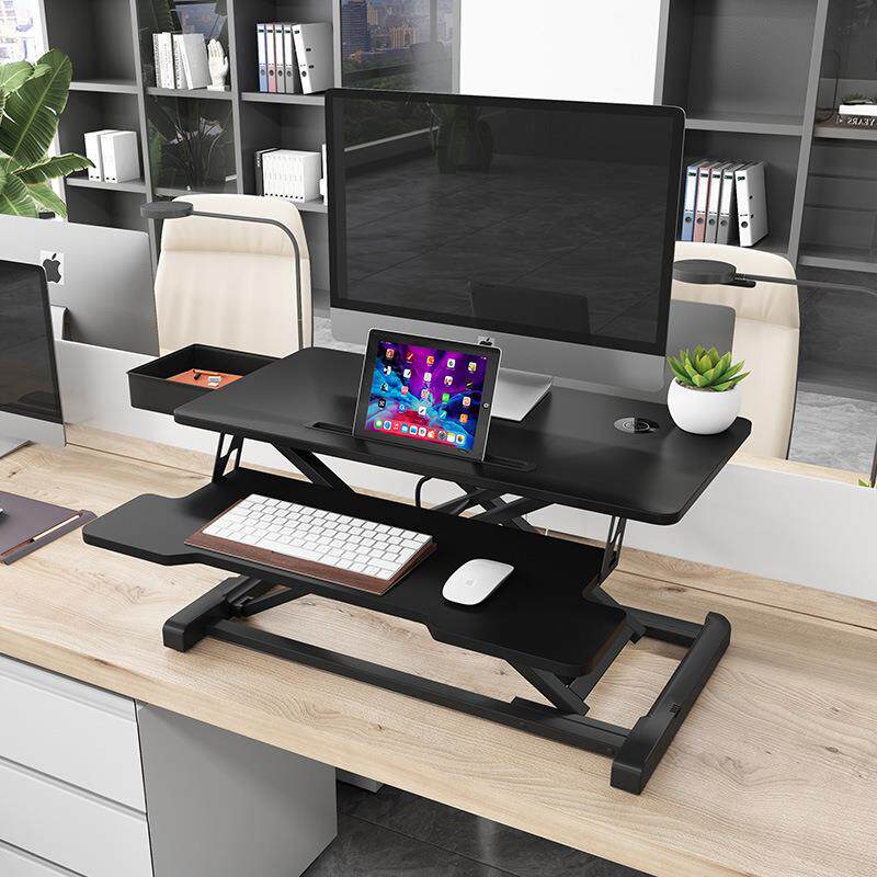 站立式升降办公桌站立升降笔记本电脑支架台式工作台显示器