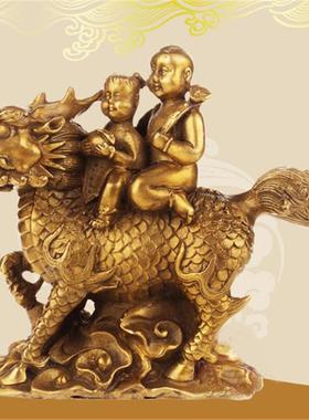 黄铜麒麟摆件黄铜麒麟工艺品 用品