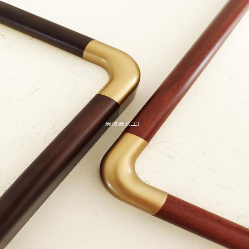 新中式仿铜角实木国画框装裱宣纸卡纸国画书法圆角画框33 38 50