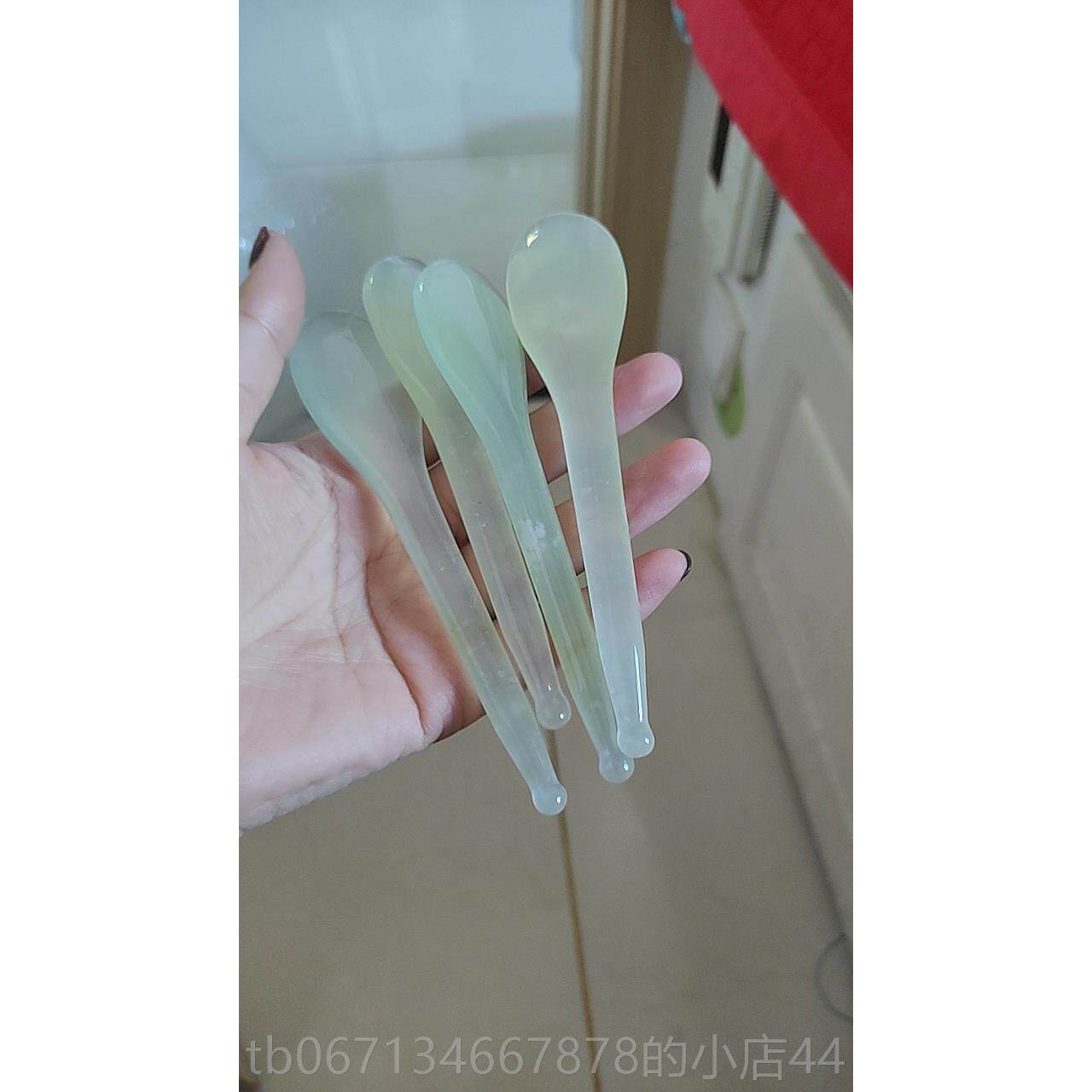 高档玉石拨筋棒眼手部脸部摩棒玉板面部刮痧按络持棒式筋擀棒养生